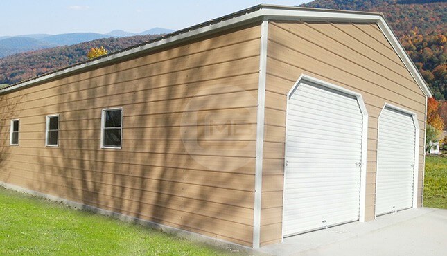 Fully Enclosed 24×41 Vertical Roof Garage