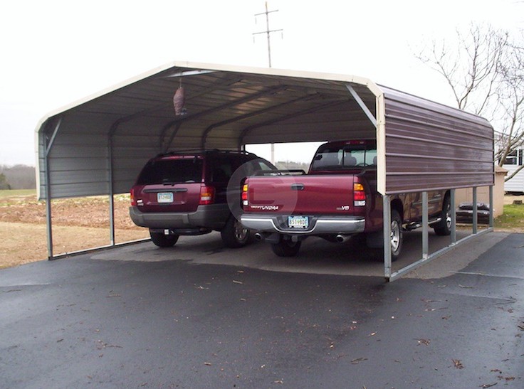 20'W x 21'L x 7'H Carport with Options - metalbarnscentral