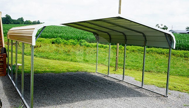 18x21 Regular Roof Steel Carport 18x21 Metal Carport Prices