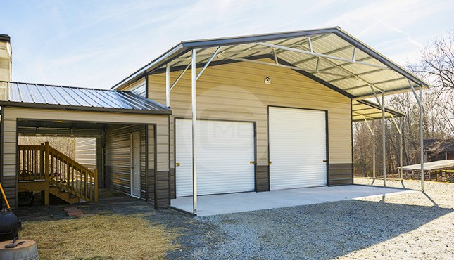 30x50x12 Metal Garage Building with Lean to